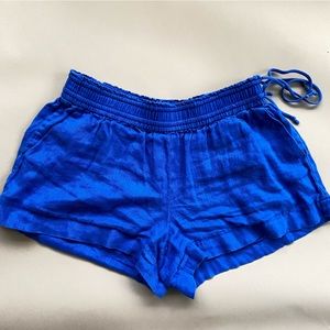 J. Crew Royal Blue linen shorts